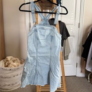 Light Blue Denim Overall Dress